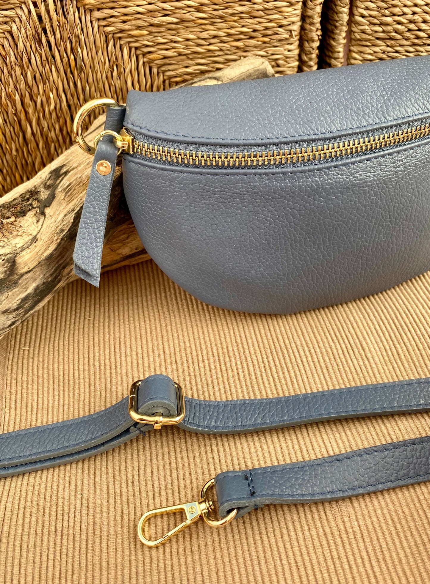 Hanai Waist Bag in Denim Blue