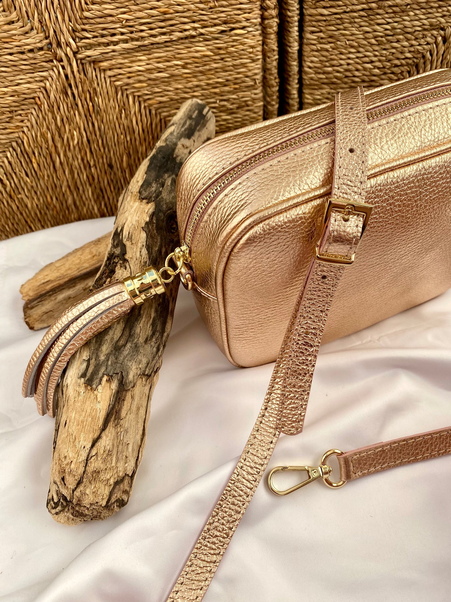 Calix Rose Gold Crossbody Bag