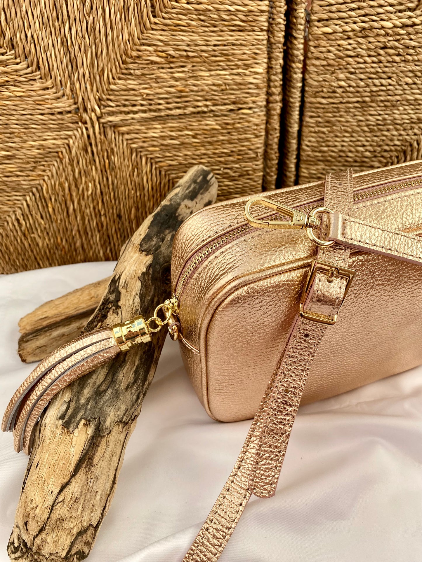 Calix Rose Gold Crossbody Bag