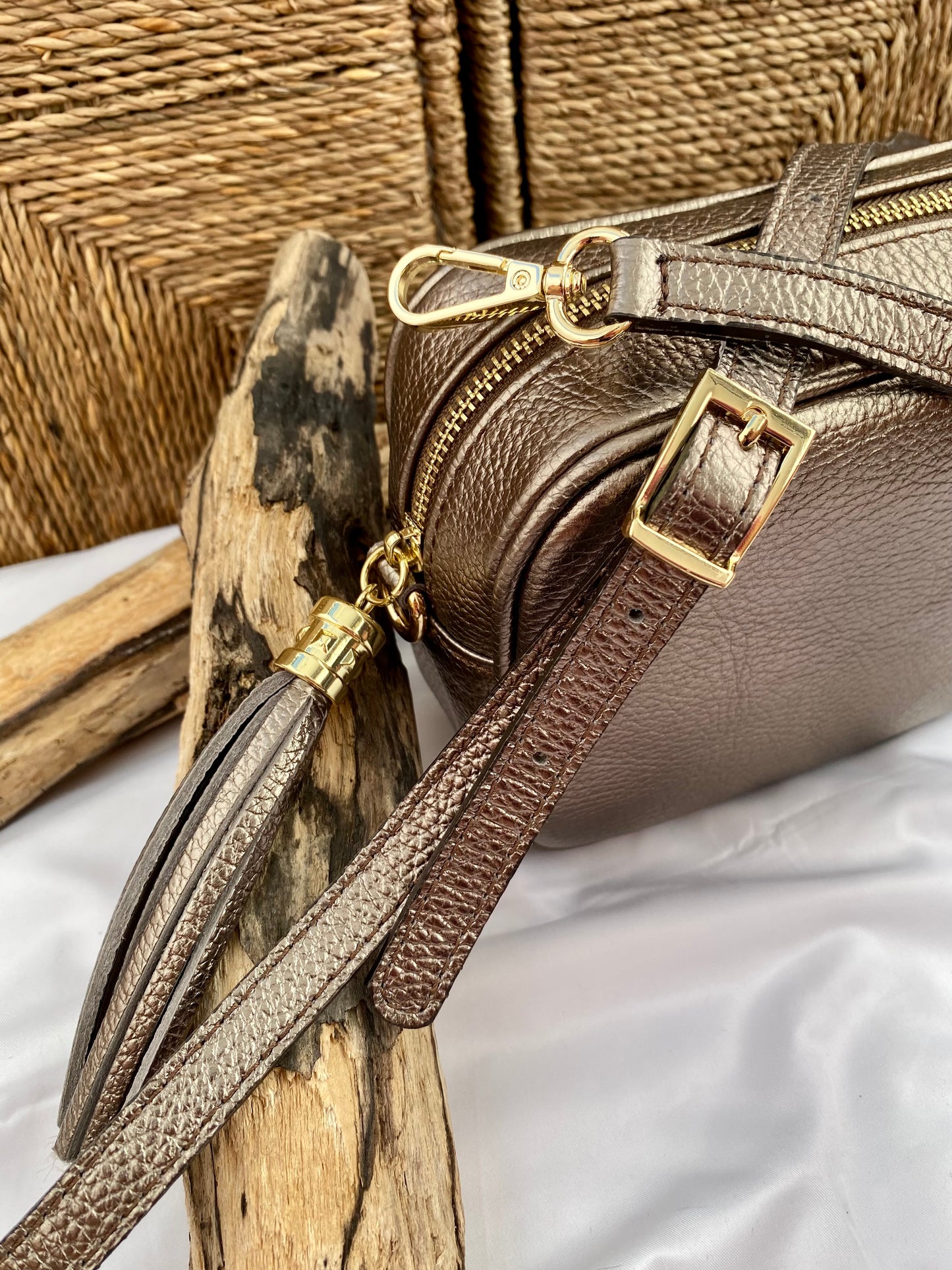 Calix Bronze Shoulder Bag