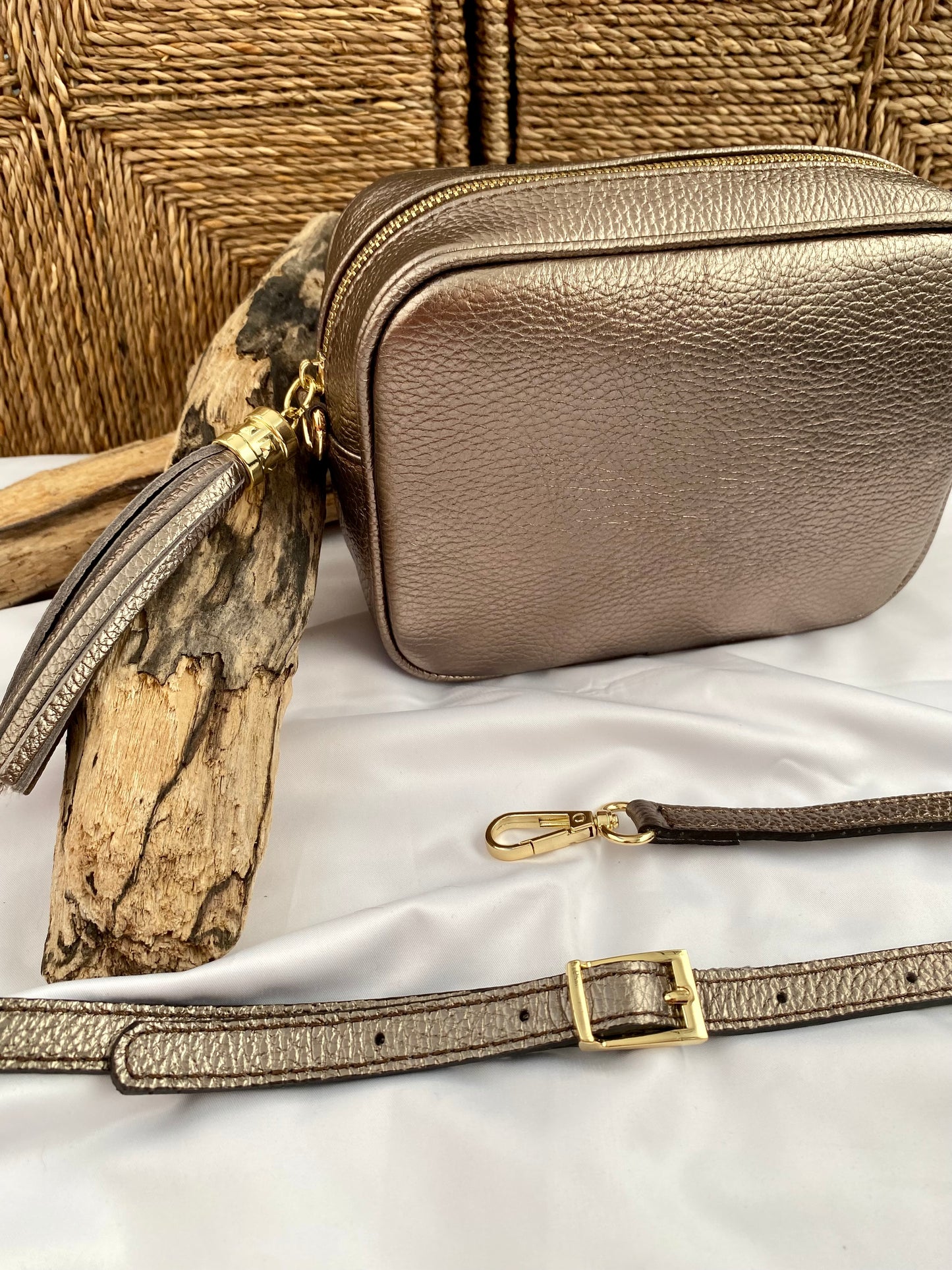 Calix Bronze Shoulder Bag