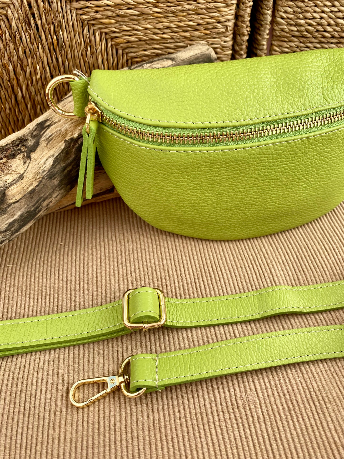 Hanai Lime Green Waist Bag